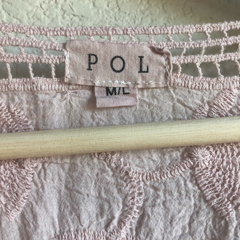 Sold POL embroidery boho feather trim blouse M/L - Picture 3 of 11